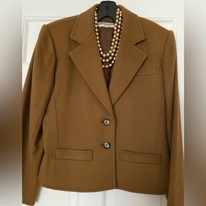 Saint Laurent Rive Gauche Made in Paris Wool Single Breasted Lined Jacket Sz 38